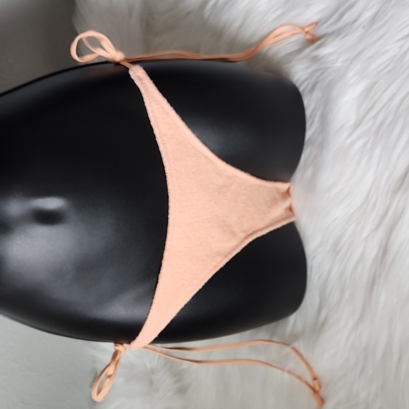 Peach Terry Cloth bathing suit with bag Set. - Picture 3 of 5